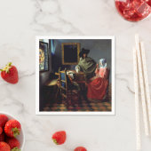 Johannes Vermeer - Het glas wijn Servet (Insitu)