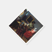 Johannes Vermeer - Het glas wijn Servet (Hoek)