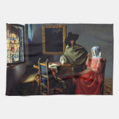 Johannes Vermeer - Het glas wijn Theedoek (Horizontaal)