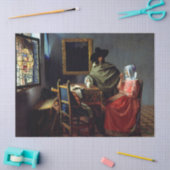 Johannes Vermeer - Het glas wijn Tissuepapier (Craft)