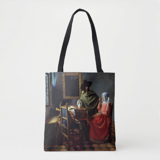 Johannes Vermeer - Het glas wijn Tote Bag (Voorkant)