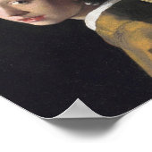Johannes Vermeer - Het meisje met een parel Poster (Hoek)