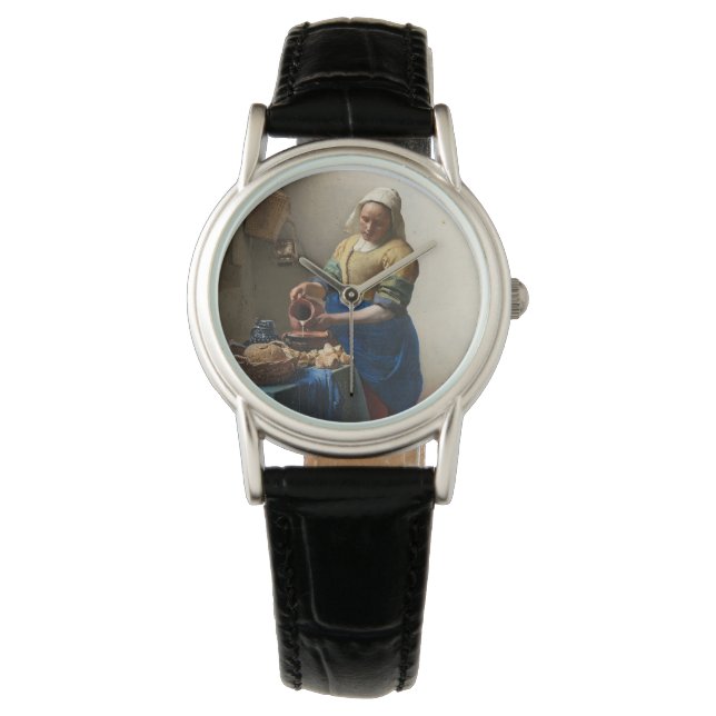 JOHANNES VERMEER - Het melkmeisje 1658 Horloge (Voorkant)