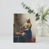 Johannes Vermeer - Het Milkmaid-Briefkaart Briefkaart (Staand voorkant)