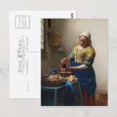 Johannes Vermeer - Het Milkmaid-Briefkaart Briefkaart (Voorkant / Achterkant)