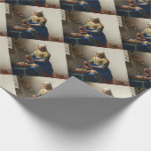 Johannes Vermeer - Het schilderen van de melkmaide Cadeaupapier (Hoek)