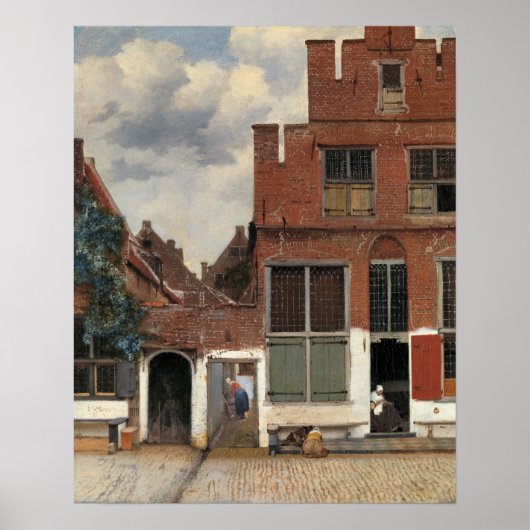 Johannes Vermeer - Het Straatje Poster (Voorkant)