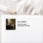 Johannes Vermeer - Jonge vrouw met een luit Etiket (Insitu)