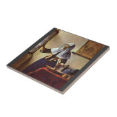 Johannes Vermeer - Jonge vrouw met een waterjug Tegeltje (Zijkant)