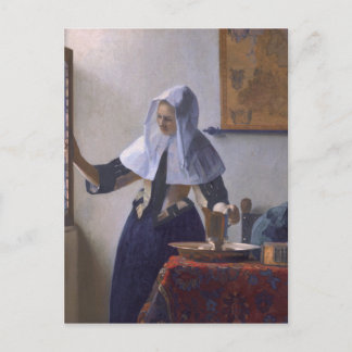 Johannes Vermeer, jonge vrouw met een waterjuk C Briefkaart