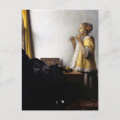 Johannes Vermeer - Jonge vrouw met parelsnoer Briefkaart (Voorkant)