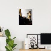 Johannes Vermeer - Jonge vrouw met parelsnoer Poster (Thuiskantoor)