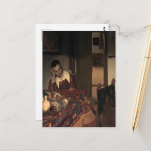 Johannes Vermeer, Jonge vrouwen slapen Briefkaart