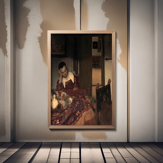 Johannes Vermeer, Jonge vrouwen slapen Foto Afdruk