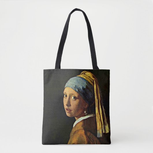 Johannes Vermeer kunst - Meisje met de parel Tote Bag (Voorkant)