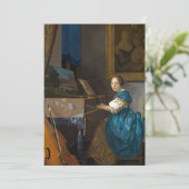 Johannes Vermeer - Lady Seated in een Virginal Kaart (Staand voorkant)