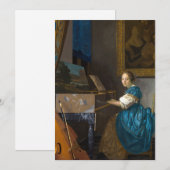 Johannes Vermeer - Lady Seated in een Virginal Kaart (Voorkant / Achterkant)