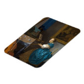 Johannes Vermeer - Lady Seated in een Virginal Magneet (Linkerzijde)