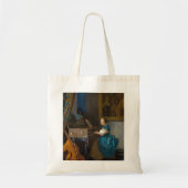 Johannes Vermeer - Lady Seated in een Virginal Tote Bag (Voorkant)