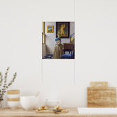 Johannes Vermeer - Lady Standing at a Virginal Poster (Keuken)