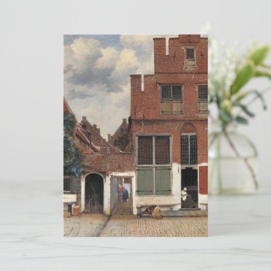 Johannes Vermeer - Little Street Bedankkaart (Staand voorkant)