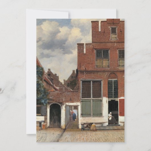 Johannes Vermeer - Little Street Kaart (Voorkant)