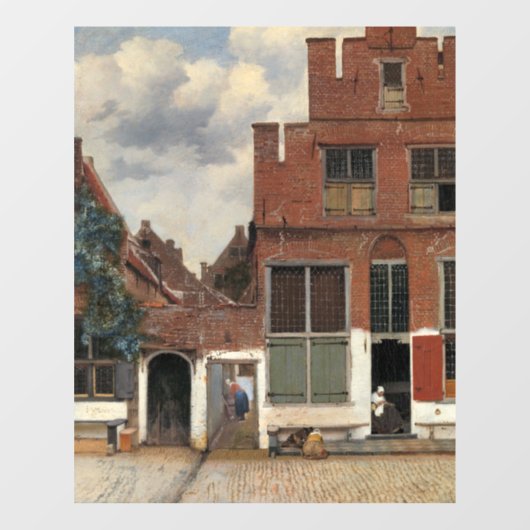 Johannes Vermeer - Little Street Raamsticker (Vel)