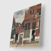 Johannes Vermeer - Little Street Vierkante Klok (Hoek)