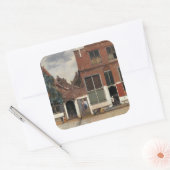 Johannes Vermeer - Little Street Vierkante Sticker (Envelop)