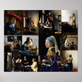 Johannes Vermeer - Masterpieces Patchwork Poster (Voorkant)