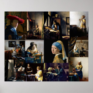 Johannes Vermeer - Masterpieces Patchwork Poster