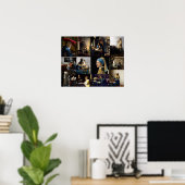 Johannes Vermeer - Masterpieces Patchwork Poster (Thuiskantoor)