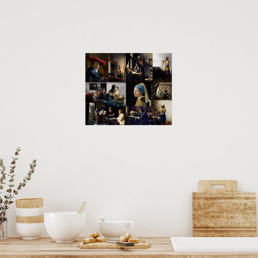 Johannes Vermeer - Masterpieces Patchwork Poster (Keuken)