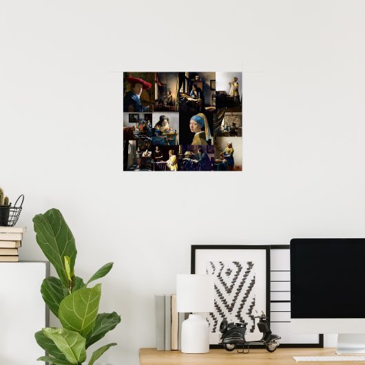 Johannes Vermeer - Masterpieces Patchwork Poster (Thuiskantoor)
