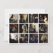 Johannes Vermeer - Masterstuks Grid Bedankkaart (Voorkant)