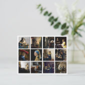 Johannes Vermeer - Masterstuks Grid Bedankkaart (Staand voorkant)