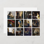 Johannes Vermeer - Masterstuks Grid Bedankkaart (Voorkant / Achterkant)