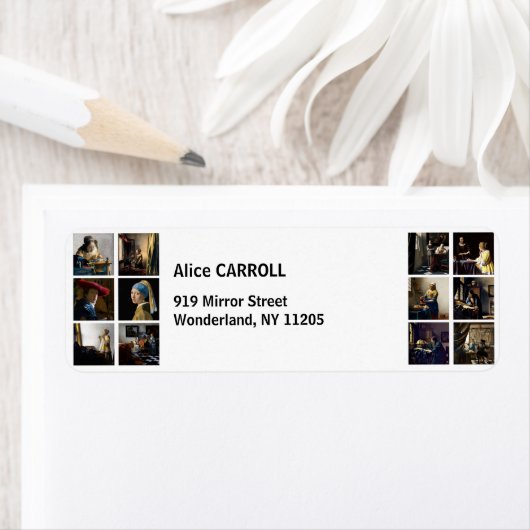 Johannes Vermeer - Masterstuks Grid Etiket (Insitu)