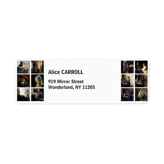 Johannes Vermeer - Masterstuks Grid Etiket (Voorkant)