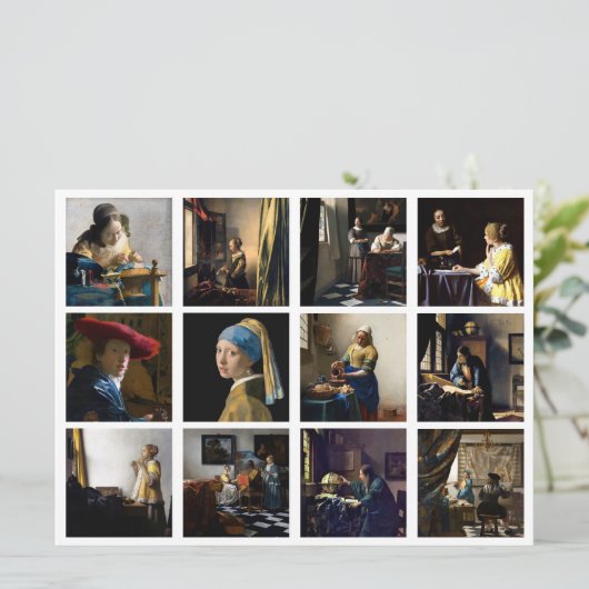 Johannes Vermeer - Masterstuks Grid Kaart (Staand voorkant)