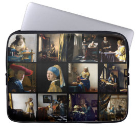 Johannes Vermeer - Masterstuks Grid Laptop Sleeve