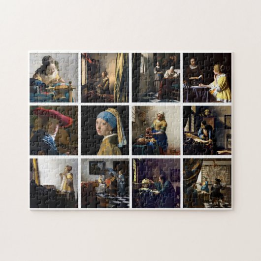Johannes Vermeer - Masterstuks Grid Legpuzzel (Horizontaal)
