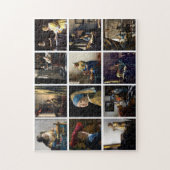 Johannes Vermeer - Masterstuks Grid Legpuzzel (Verticaal)