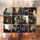 Johannes Vermeer - Masterstuks Grid Raamsticker (Vel 2)