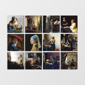 Johannes Vermeer - Masterstuks Grid Raamsticker (Vel)