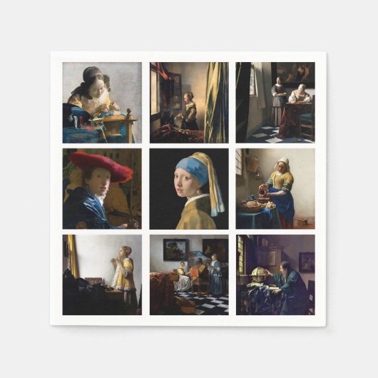 Johannes Vermeer - Masterstuks Grid Servet (Voorkant)