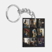 Johannes Vermeer - Masterstuks Grid Sleutelhanger (Voorkant Links)