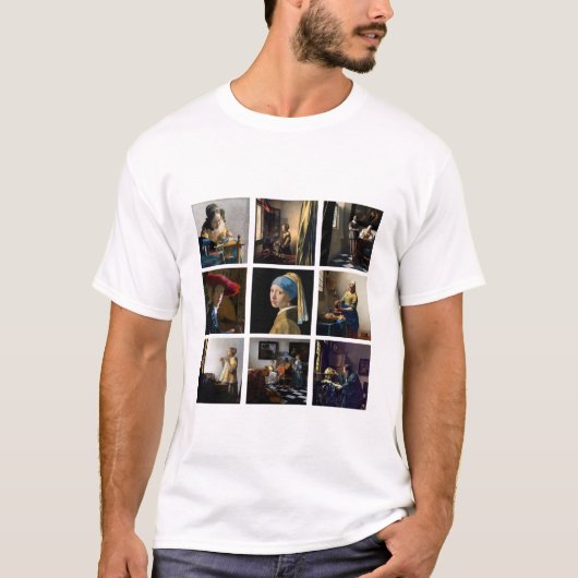 Johannes Vermeer - Masterstuks Grid T-shirt (Voorkant)