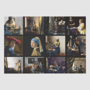 Johannes Vermeer - Masterstuks Grid Tissuepapier