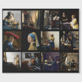 Johannes Vermeer - Masterstuks Mosaic Cadeaupapier (Vlak)